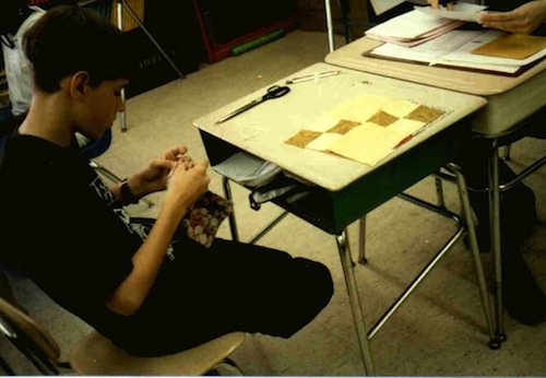 Michelle's class quilting